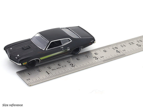 1970 Ford Torino GT 429 SCJ black 1:64 M2 Machines licensed diecast scale model car 11228-109