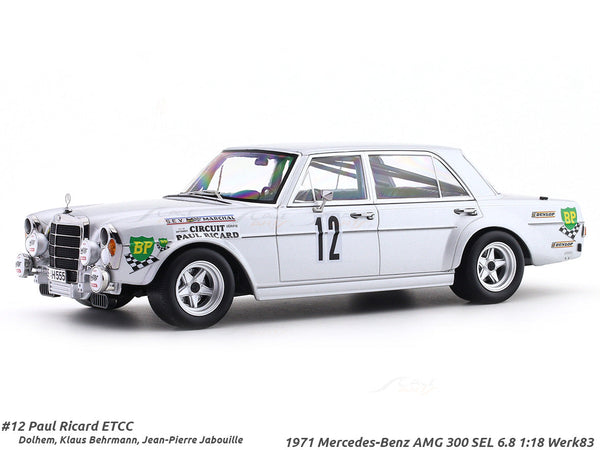 1971 Mercedes-Benz AMG 300 SEL 6.8 No.12 1:18 Werk83 diecast scale model car collectible