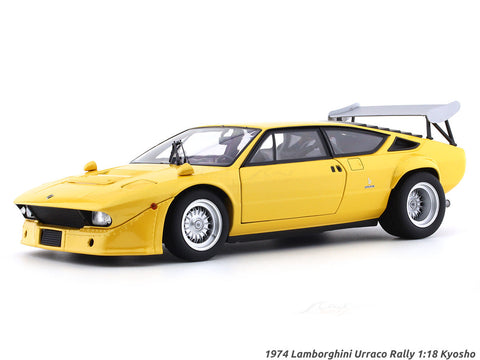 1974 Lamborghini Urraco Rally yellow 1:18 Kyosho diecast scale model car collectible