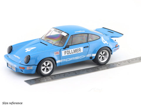 1974 Porsche 911 IROC Riverside Blue 1:18 Solido licensed diecast scale model car collectible