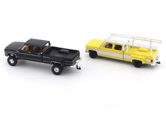 1975 Chevrolet Silverado 30 4X4 Pickup & 1973 Chevrolet Silverado 30 Pickup 1:64 M2 Machines diecast hauler scale model