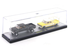1975 Chevrolet Silverado 30 4X4 Pickup & 1973 Chevrolet Silverado 30 Pickup 1:64 M2 Machines diecast hauler scale model