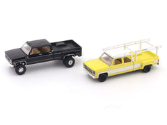 1975 Chevrolet Silverado 30 4X4 Pickup & 1973 Chevrolet Silverado 30 Pickup 1:64 M2 Machines diecast hauler scale model