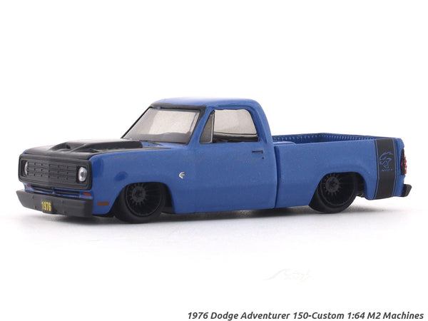 1976 Dodge Adventurer 150-Custom blue 1:64 M2 Machines licensed diecast scale model car 32500-95