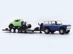 1976 Ford Bronco & 1992 Ford Roadster 1:64 M2 Machines diecast hauler scale model