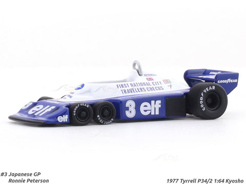 1977 Tyrrell P34/2 Japanese GP No 3 1:64 Kyosho licensed diecast scale model car miniature