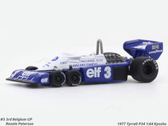 1977 Tyrrell P34 Belgium GP No 3 1:64 Kyosho licensed diecast scale model car miniature