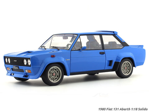 1980 Fiat 131 Abarth Blue 1:18 Solido diecast scale model car collectible
