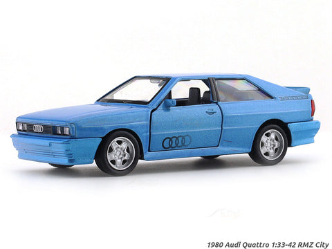1980 Audi Quattro Blue 1:33-42 RMZ City licensed pull back car scale model