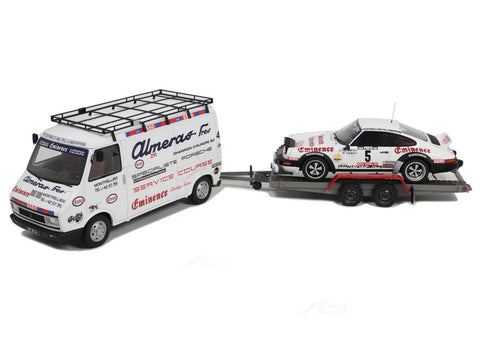 1981 Citroen C35 & Porsche 911 with trailer 1:18 Ottomobile licensed resin scale model car collectible