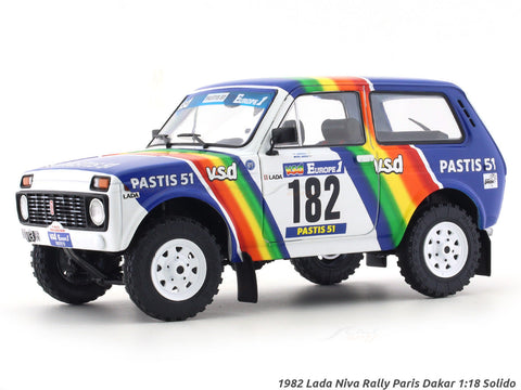 1982 Lada Niva Rally Paris Dakar 1:18 Solido licensed diecast scale model car collectible