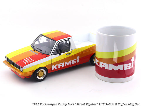 1982 Volkswagen Caddy MK I "Street Fighter" 1:18 Solido & Coffee mug Scale Model collectible