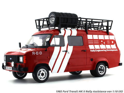 1985 Ford Transit MK II Rally Assistance van 1:18 IXO diecast scale model collectible