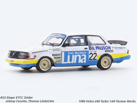 1986 Volvo 240 Turbo 1:64 Tarmac Works licensed diecast scale model car collectible