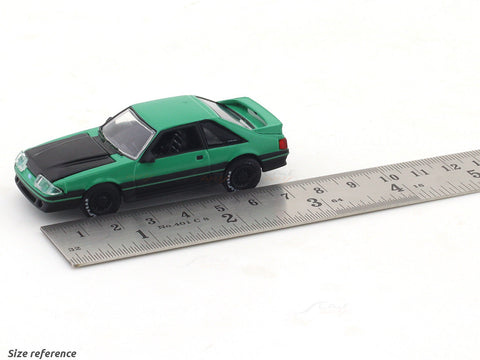 1987 Ford Mustang GT green 1:64 M2 Machines licensed diecast scale model car 32500-92