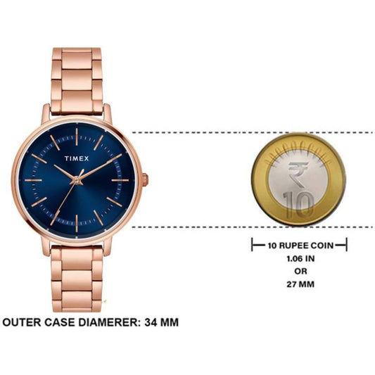 Classics Women Quartz Blue Dial Analog Brass Watch TWEL15804