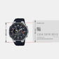 Edifice Men Quartz Black Dial Analog-Digital Resin Watch EX557