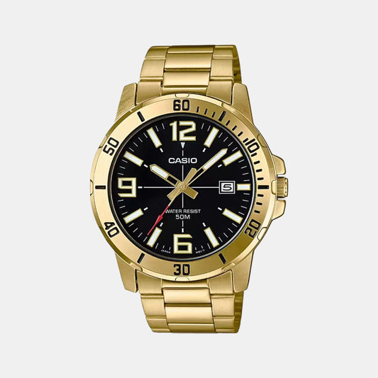 Enticer Men Quartz Black Dial Analog Stainless Steel Watch A1367