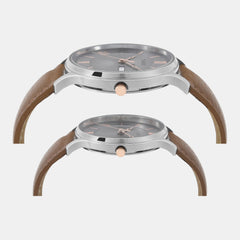 Classics Couple Quartz Grey Dial Analog Leather Watch TW00PR300