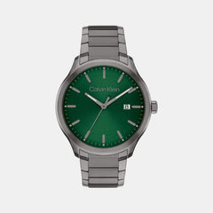 Define Men Quartz Green Dial Analog Stainless Steel Watch 25200350