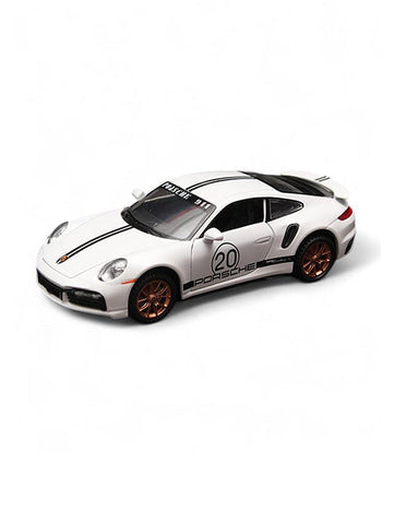 White - Porsche 911 Turbo S Model Metal Diecast Scale 1:24 LMI13754.