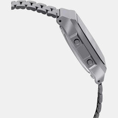 Vintage Unisex Quartz Black Dial Digital Stainless Steel Watch D181