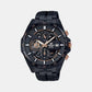 Edifice Men Quartz Black Dial Chronograph Stainless Steel Watch EX493