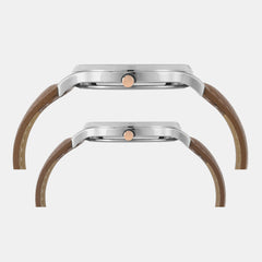 Classics Couple Quartz Grey Dial Analog Leather Watch TW00PR300