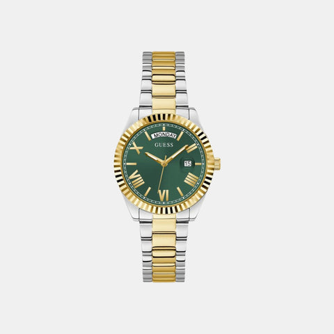 Luna Women Quartz Green Dial Analog Stainless Steel Watch GW0308L5