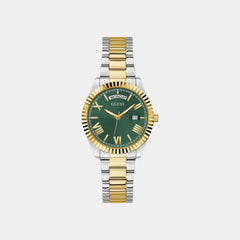 Luna Women Quartz Green Dial Analog Stainless Steel Watch GW0308L5