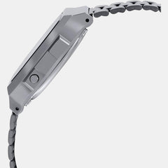 Vintage Unisex Quartz Black Dial Digital Stainless Steel Watch D182