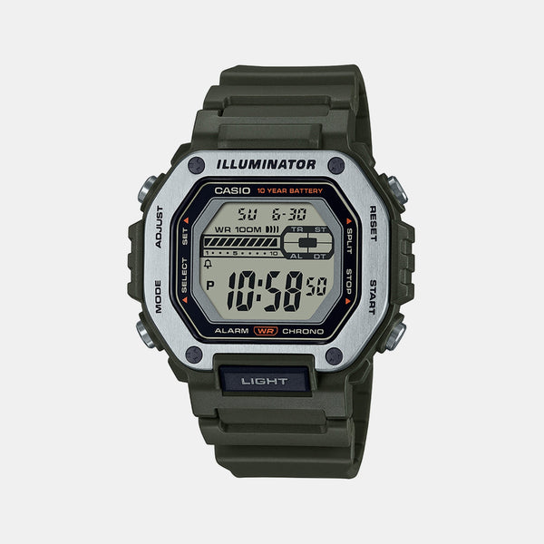 Youth Unisex Quartz Green Dial Digital Resin Watch D301