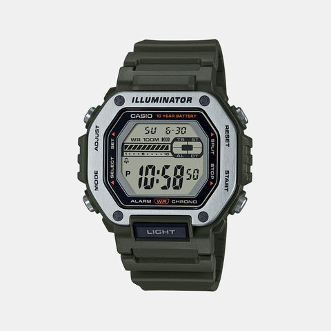 Youth Unisex Quartz Green Dial Digital Resin Watch D301
