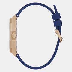 Asset Men Quartz Blue Dial Analog Silicone Watch GW0663G3