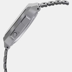 Vintage Unisex Quartz Black Dial Digital Stainless Steel Watch D181