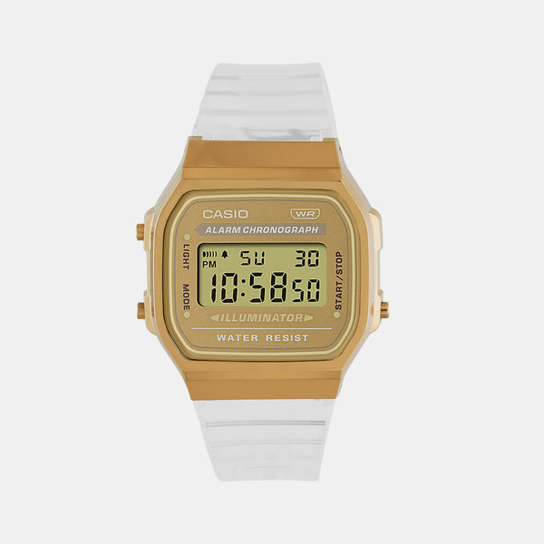 Vintage Unisex Quartz Gold Dial Digital Resin Watch D307