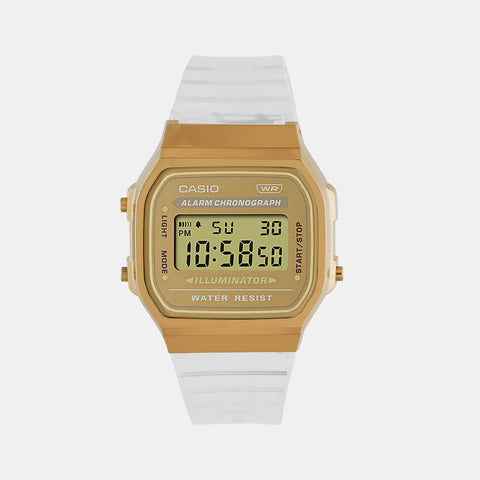 Vintage Unisex Quartz Gold Dial Digital Resin Watch D307
