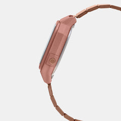 Vintage Unisex Quartz Rose Gold Dial Digital Stainless Steel Watch D200