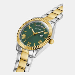 Luna Women Quartz Green Dial Analog Stainless Steel Watch GW0308L5