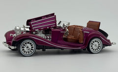 1936 Mercedes Benz 500K 1:24 Roadster diecast scale model car collectible | Assorted Colors