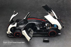 1/18 Almost Real AR+ Pagani Zonda Cinque Coupe 2009 White Diecast Full Open