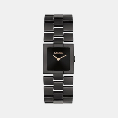 Ck Meridian Women Quartz Black Dial Analog Stainless Steel Watch 25100091