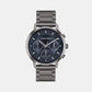 Men Quartz Blue Dial Chronograph Stainless Steel Watch 25200495