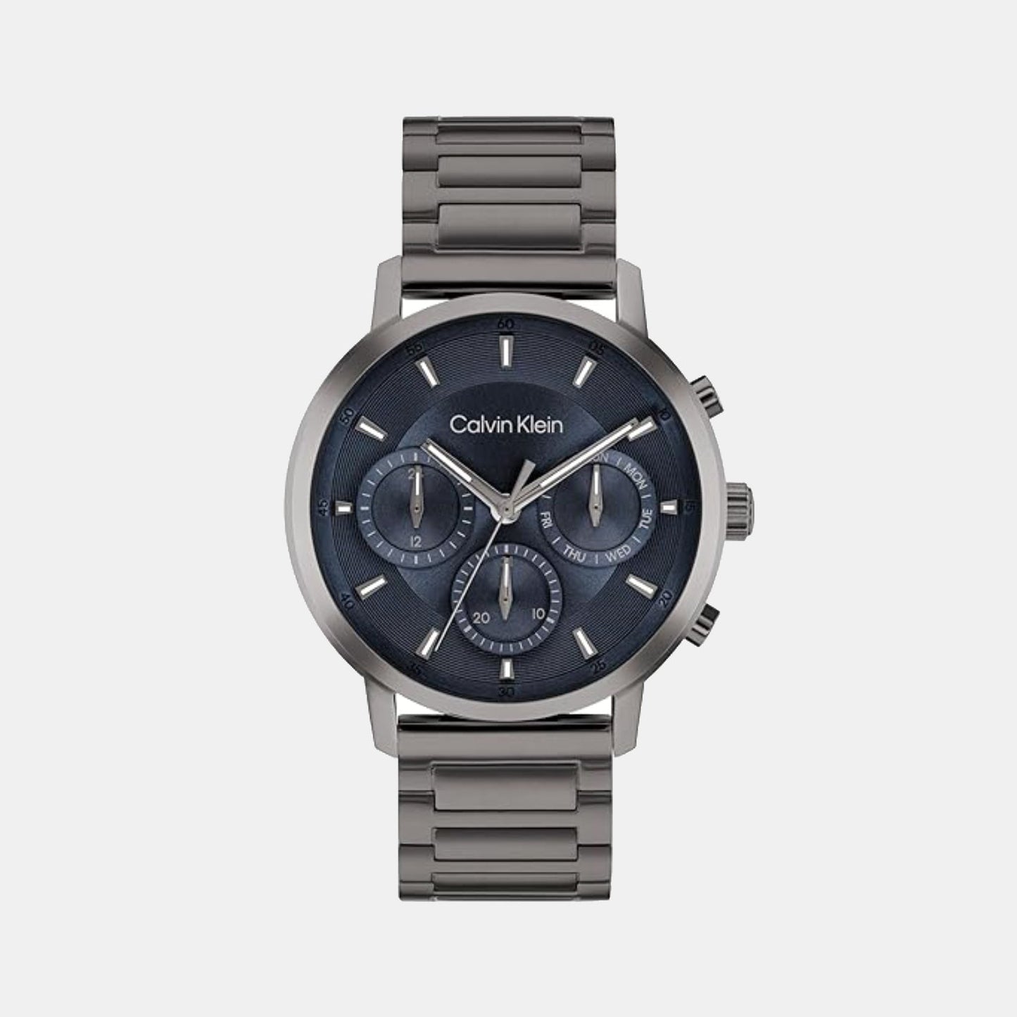 Men Quartz Blue Dial Chronograph Stainless Steel Watch 25200495