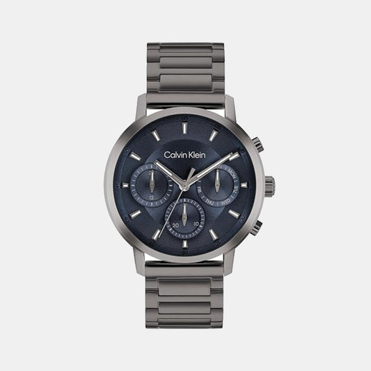 Men Quartz Blue Dial Chronograph Stainless Steel Watch 25200495