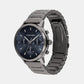 Men Quartz Blue Dial Chronograph Stainless Steel Watch 25200495