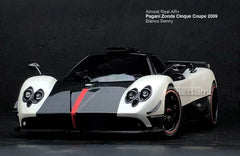 1/18 Almost Real AR+ Pagani Zonda Cinque Coupe 2009 White Diecast Full Open