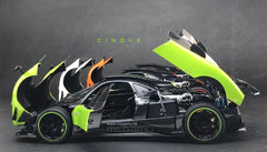 1/18 Almost Real AR+ Pagani Zonda Cinque Coupe 2009 White Diecast Full Open