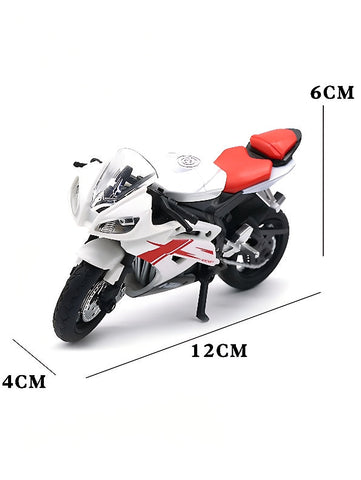 Yamaha Mini Diecast Bike Metal Model Motorcycle - White (MD-17)