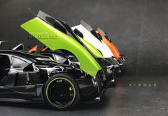 1/18 Almost Real AR+ Pagani Zonda Cinque Coupe 2009 White Diecast Full Open